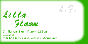 lilla flamm business card